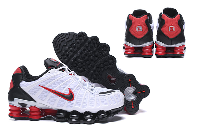 Nike Shox TL 2038 White Black Red Shoes - Click Image to Close
